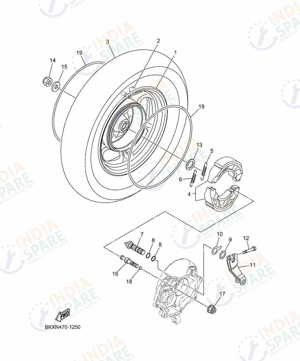 YAMAHA BKXN Series REAR WHEEL 1
